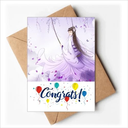 Unter Glyzinien Chinesischen Stil Aquarell Hochzeit Karten Glückwunsch Gruß Umschläge