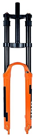 Boxkat MTB-Gabeln 26/27,5/29 Zoll Doppelte Schulter Luftgabel Magnesiumlegierung 9 X100mm （Schnellspanner） Gerades Rohr Vorderradgabel Zubehör (Color : Orange, Size : 29)