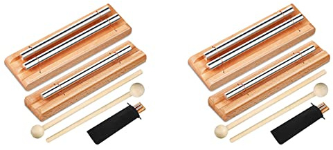 CENMEN 4 Stück Handglockenspiel 1 Ton + 2 Töne Schlaginstrument Glocke Handglockenspiel mit Aufbewahrungstasche für Glockenspiel