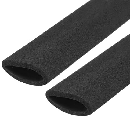 QUARKZMAN Rohrisolierschlauch Schaumstoffrohr für Griffunterstützung 32mm ID 44mm OD 300mm Länge Wärmeschutz Schwarz 2 Stück