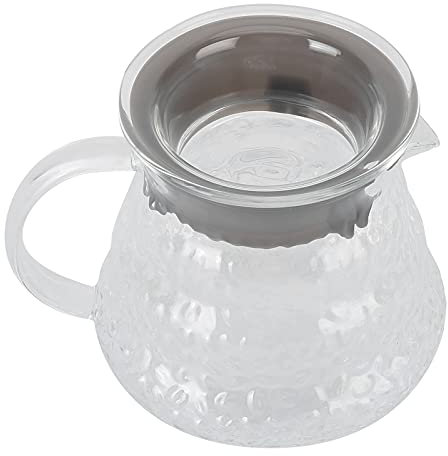 ANKROYU Borosilikatglas-Kaffeekanne, Manuelle Kaffeekanne, Wasserkocher, Herd, Perkolator, Kaffeekanne, Multifunktionale Glas-Teekanne Für Zuhause, Küche, Restaurant(300ml)