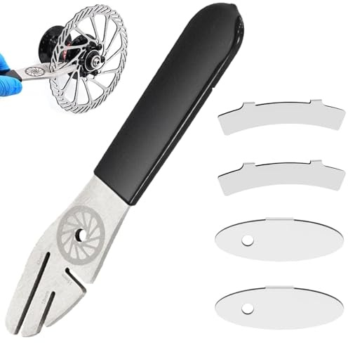 5 Stück Scheibenbremse Einstellhilfe mit Ovalen und Gebogenen Einstellschlüsseln, Bremskolbenrücksteller Fahrrad Set, Scheibenbremse Bremsscheiben Einstelle, Fahrrad Werkzeug für Bremsscheiben Fahrrad
