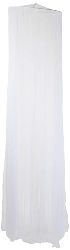 Moskitonetz für 2 Personen - Mückenschutz 60 x 250 x 1200 cm - Mückenabwehr für Schlafzimmer, Kinderzimmer und Campingbett - Mückennetz vor Mücken und Anderen Insekten - Weiß