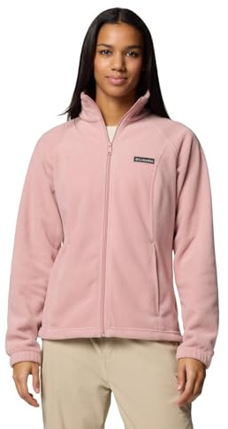 Columbia Benton Springs Fleecejacka för kvinnor med hellång dragkedja, Eraser Pink, M