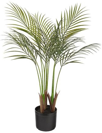 Naturae Decor Areca Fake Palm Tree Plant - Artificial Palm Trees for Outdoors and Indoor House Plant - Tropical Artificial Outside Trees Plants - UV Resistant - 35 in High