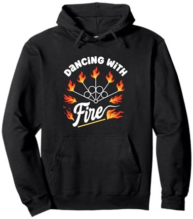 Tanzen mit dem Feuer - Poi Performer Poi Spinner Circus Dancer Pullover Hoodie