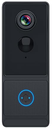 lvifloae Trådlös dörrklockakamera 2K 300W Pixel Trådlös visuell dörrklocka Kamera Plug-in-kort wifi Smart HD-fjärrkontroll IR Night Vision dörrklocka-fjärrkontroll IP65 Vattentätt