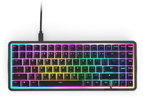 NZXT Function Elite MiniTKL Magnetic RGB Gaming Keyboard - Adjustable Actuation, Dual-Rail Hall Effect Switches, Rapid Trigger, 8K Polling - Enhanced Typing Sound & Feel - US English Layout - Black