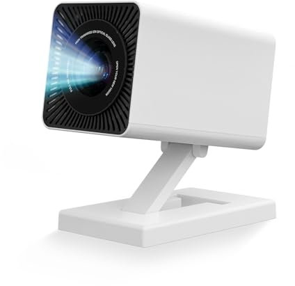 Mini ProjectorProjector with WIFI 6 and Bluetooth, 4K 1080P Support Portable Projector Movie Auto Keystone for Laptop, PC, Smartphone