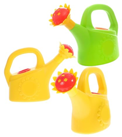 Toddmomy 3piezas Regadera De Juguete De Plástico Diseño De Dibujos Animados para Bañera Jardín Interior y Exterior Juguete De Riego Baño