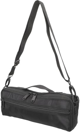 COMPUKAS Praktische Canvas Piccolo Tasche mit Plüschfutter als Musikinstrumententasche und Klarinettenkoffer Alternative Leicht zu Tragen für Outdoor und Handgetragen
