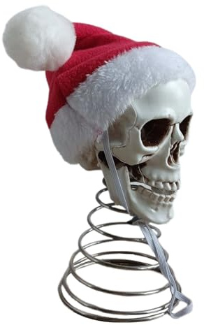 Huehkir Weihnachtsbaumspitze | Totenkopf-Spitze für Weihnachtsbaum,12.7 cm Skelettkopf Deko für Party Deko Garten Terrasse Schreibtisch