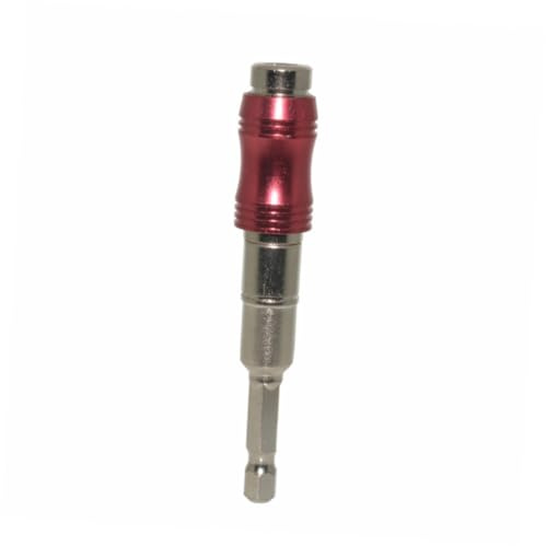 BIUDECO 1/4 Hex Shank Drill Bit Extension Rod Magnetic Quick Adapter Shaft Red and Silver Multi-Angle Drill Bit Holder and Screwdrivers