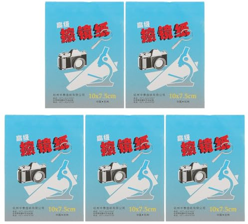 Toddmomy Papel de Limpieza 250 para Lentes de Cámara y Microscopio de Papel Especial Que Grasa y Huellas Diseño en Folleto para Uso en Variedad de Escenas
