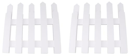 Mikikit Recinzione per Decorazione Giardino e Protezione Prato per Legno Bianco Design Compatto e Resistente per Albero di Natale e Terrazza
