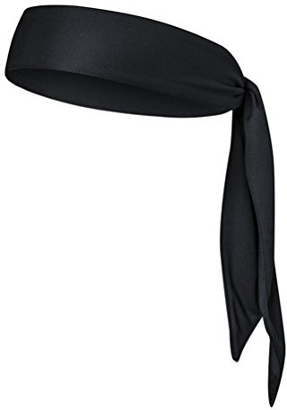 Frcolor Headtie Sport-Stirnband für Damen und Herren, Schweißband, ideal für Laufen, Krafttraining, Tennis, Karate, Leichtathletik (Black)