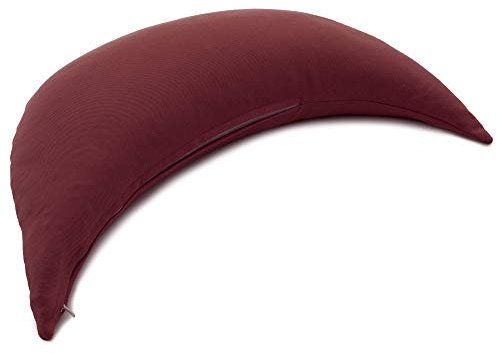 GIRAFFENLAND Kräuterkissen Mond ca. 50cm | weinrot | 8-Kräuter Duftkissen | mit zusätzlichem Bio-Inlett