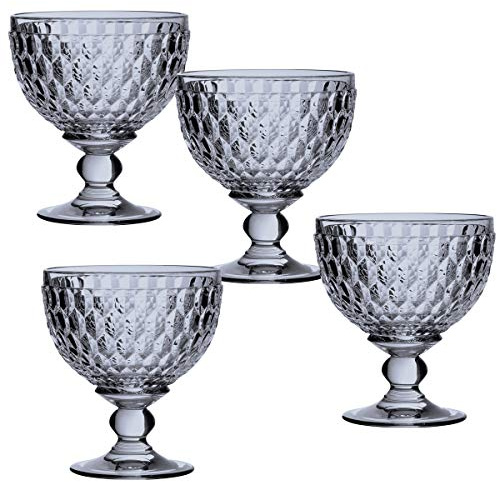 Villeroy & Boch Boston - Cuenco para champán/postre de colores, azul, juego de 4, 13 onzas