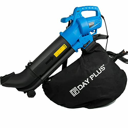 Leaf Blower Vacuum, 3 in 1 3500W Electric Garden Blower/Vacuum Shredder with Large 35L Capacity Collection Bag, 6 Variable Speeds, 10m Power Cable, 10:1 Shredding Ratio, Telescope Chute, Lightweight