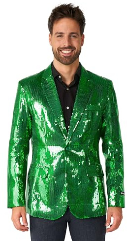 Suitmeister Party-Blazer für Herren - Weihnachten, Silvesterparty - Glänzende Pailletten-Anzugjacke