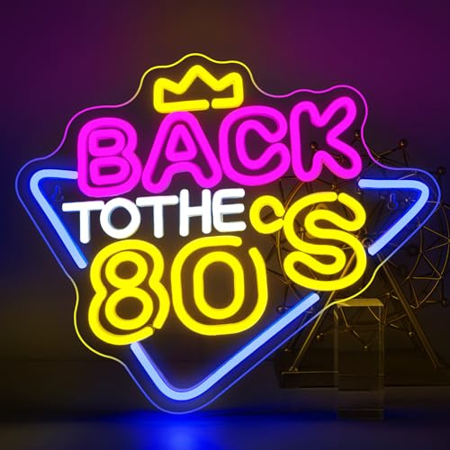Looklight Tillbaka till 80-talet neonskylt led neonljus för festdekorationer 80-tals USB neonljus för sovrum butik födelsedag årsdag fest bar klubb dekor
