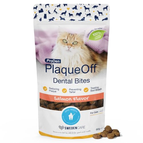 ProDen PlaqueOff Bocaditos Dentales para Gatos Sabor Salmón 60g