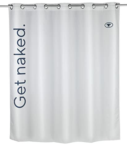 TOM TAILOR Duschvorhang Get Naked White bei 30 °C waschbar Weiß