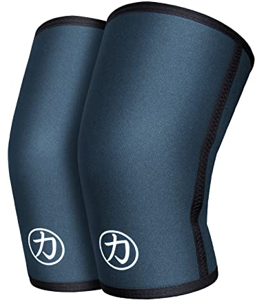 Strength Shop 7mm Neopren Kniebandage IPF-Zertifiziert für Damen & Männer, 1 Paar extrem reißfeste & belastbare Wettkampf Knee Sleeves, ideal für Powerlifting, Kraftsport & Co.