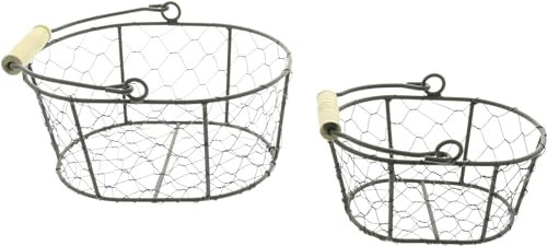 Dekoleidenschaft Panier métallique « Petit » en fil de fer et métal, anthracite, panier décoratif, panier de rangement, panier de salle de bain, panier de rangement