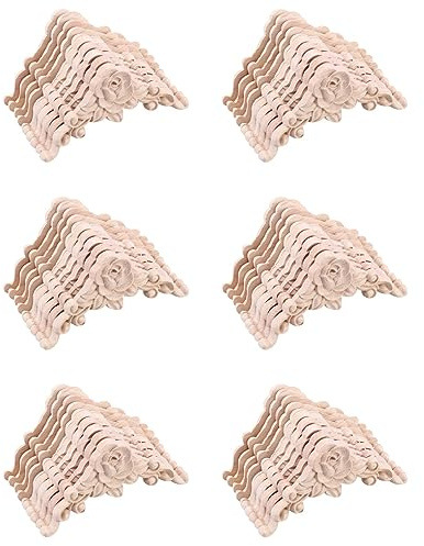 TsoLay 60PCS Floral Geschnitzt Decal Corner Applique Verzieren Rahmen Holzfiguren Kabinett Dekorative