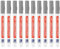 10 Pcs Tile Pen, Grey Grout Pen for Tiles Bathroom with Replacement Nib Tips, Anti-Grout Gray Tile Pen Marker for Restoring Tile Grout Wall Floor Bathroom Kitchen and Floor Tiles