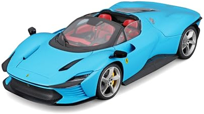 Bburago Ferrari Daytona SP3: Modellbil i skala 1:18 från Ferrari Signature Edition, blå, från 14 år (18-16912BL)
