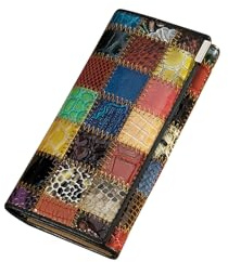 PORRASSO Portefeuille Femme Cuir Coloré Porte-Monnaie Grande Capacité Porte Monnaie Mode Portefeuille Wallet