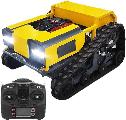 Cortacésped de Gasolina, cortacésped Robot, cortacésped de Gasolina de Cuatro Tiempos de Potencia de 9,5 HP con Control Remoto, Equipo para el Cuidado del césped, cortacésped sobre orugas qu