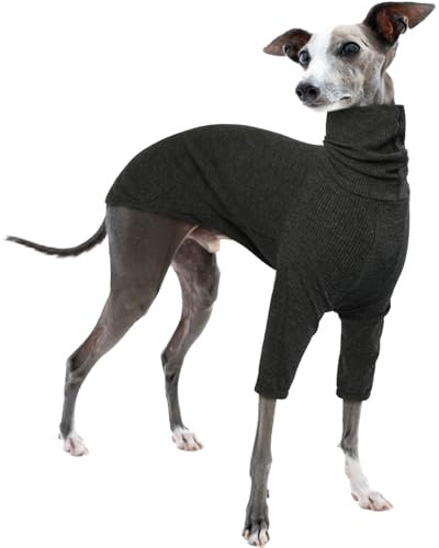 Whippet Mantel, Pyjama Whippet Sweater Whippet Jacke Whippet-Kleidung Italienische Windhund Pullover Warme Hundeweste Whippet Sweatshirt(Grau, S)