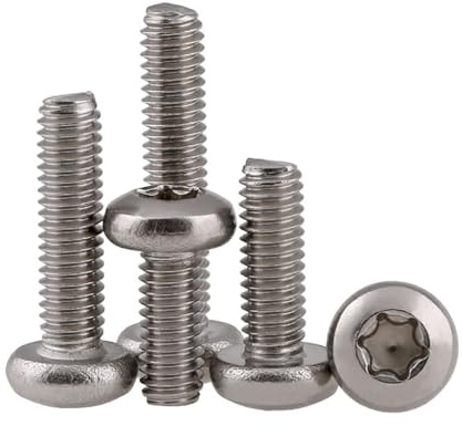 Haroar 50 Stück M2 x 3 mm ~ 12 mm SUS304 Edelstahl-Flachkopfschrauben mit sechs Lappen Maschinenschraube(50Pcs M2x12)