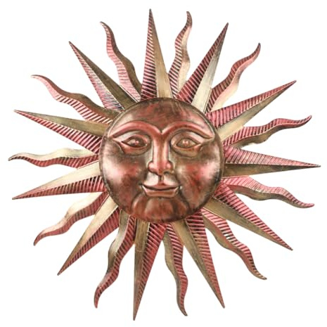 VEWOGARDEN Wanddekoration aus Metall, 71,1 cm, groß, zum Aufhängen, Wandkunst für Terrasse, Bauernhaus, Garten, Wohnzimmer, Schlafzimmer, Dekoration, Kupfer