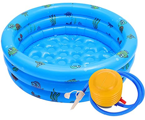 Abaodam Piscina gonfiabile per piccola piscina piscine per mini piscinette per x rotonda dei cartoni animati per pvc Blue