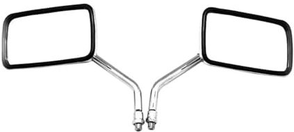 Motorrad Seitenspiegel 2 Stück Seitenspiegel Rechteckige Seitenspiegel Universalspiegel 10 Mm Motorrad Lenker Rückspiegel
