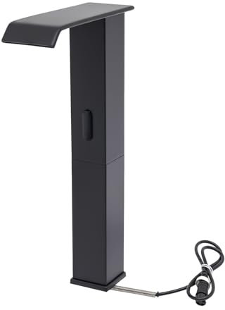 Rubinetto da bagno con sensore a infrarossi, rubinetto automatico da bagno, rubinetto senza contatto, miscelatore per lavabo a induzione, rubinetto con sensore, altezza erogatore 270 mm (nero)