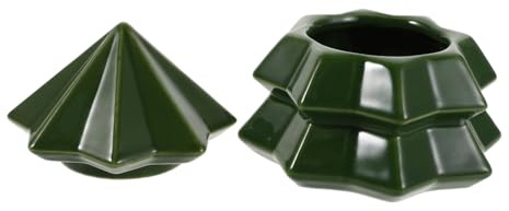 ABOOFAN Tarro De Cerámica Con Forma De Árbol De Navidad Bote Para Té Navideño Con Tapa Recipiente Navideño Para Cocina Organizador De Condimentos Mini Recipiente Decorativo De Cerámica Par