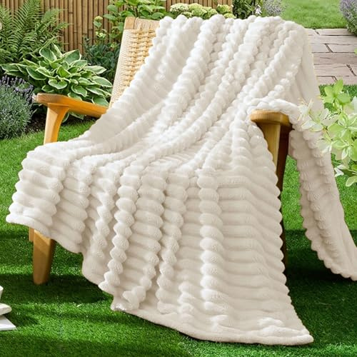 Vielit Kuscheldecke Flauschig,Ultral Weiche Kuscheldecke 150x200 XL-Leichte Atmungsaktiv Wohn- & Kuscheldecken, Tagesdecke & Sofadecke überwurf, Pflegeleicht Cord Decke für Zimmer Deko, Beige