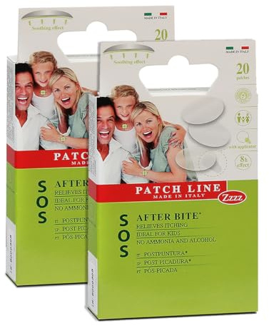 Conjunto de 2 Paquetes de 20 Parches Antimosquitos, Parche con aplicador para picaduras de insectos, se aplica después de una picadura de mosquito