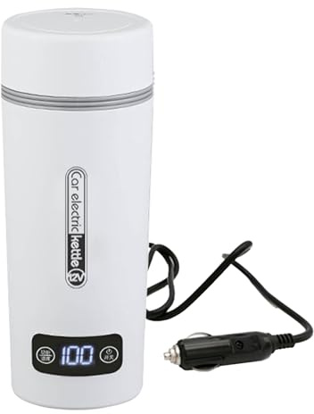 12 V - 12 V Car Electric Heated Bottle Water Kettle for , Travel Water Heater | For Trip Vehicles, SUVs, Motorhomes, Trucks, MPVs and Pick-Ups