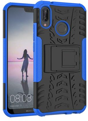 Oudoor Hülle Kompatibel mit Huawei P20 Lite | Case Panzer Hülle Cover Schutzhülle Etui Bumper | Blau