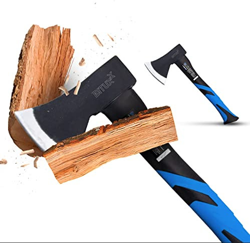 Spaltaxt Spaltbeil Axt Beil Spalthammer Spaltkeil Fiberglas Forst Set - Die Perfekten Werkzeuge für Garten und Wald (Beil 600g)