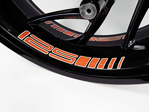 BIKE-label Felgenbett Aufkleber Orange kompatibel für KTM 125 Duke 790072