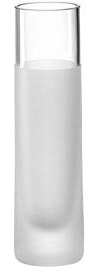 Leonardo Novara Deko-Vase aus satiniertem Glas in modernem Design, schmale, zylinderförmige Glasvase für einzelne Blumen als Solifleurvase, Höhe: 16,4 cm, Durchmesser 4,5 cm, 120 ml, 018632