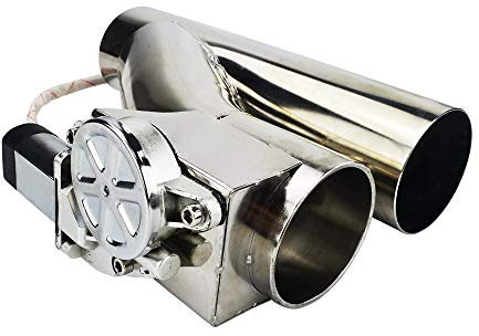 Mota Valvola di scarico flap controllo elettrico auto 76mm tubo da 3,0 pollici tubo silenziatore sport racing telecomando kit universale cromato in acciaio inossidabile