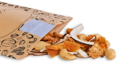 Makadamia - Mix di Frutta Secca 480 g - Mix Tropicale - Anacardi, Ananas Disidratato, Cocco, Mango Disidratato, Noci del Brasile.